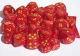 Chessex Dice: Vortex Polyhedral Set Red/Yellow (7)