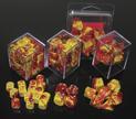 Chessex Dice: Gemini - 16mm D6 Red Yellow/Silver (12)