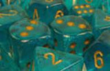 Chessex Dice: Borealis Polyhedral Set Teal/Gold (7)