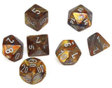 Chessex Dice: Lustrous Polyhedral Set Gold/Silver (7)