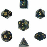 Chessex Dice: Lustrous Polyhedral Set Shadow/Gold (7)
