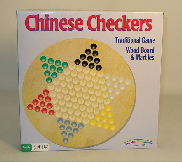 Chinese Checkers - Wood Round Board Game