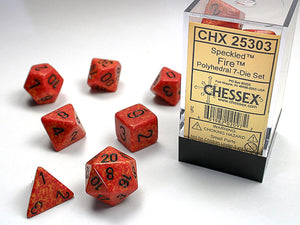 Chessex Dice: Speckled Polyhedral Set Fire (7)
