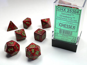 Chessex Dice: Speckled Polyhedral Set Strawberry (7)