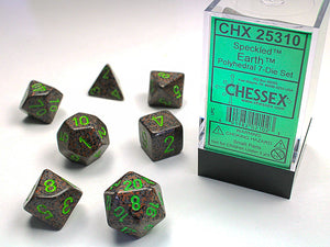 Chessex Dice: Speckled Polyhedral Set Earth (7)