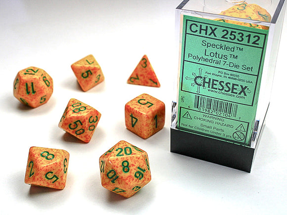 Chessex Dice: Speckled Polyhedral Set Lotus (7)