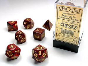 Chessex Dice: Speckled Polyhedral Set Mercury (7)