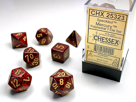 Chessex Dice: Speckled Polyhedral Set Mercury (7)