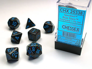 Chessex Dice: Speckled Polyhedral Set Blue Stars (7)