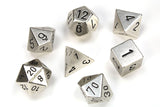Chessex Dice: Metal Polyhedral Set Silver (7)