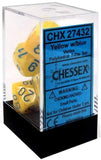 Chessex Dice: Vortex Polyhedral Set Yellow/Blue (7)