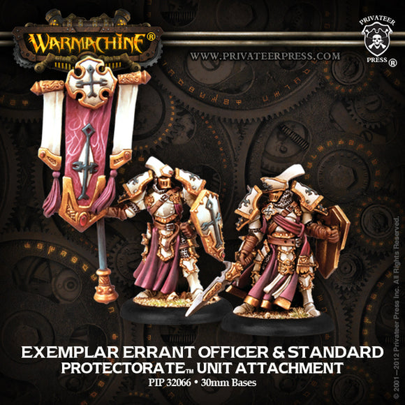Warmachine: Protectorate of Menoth Exemplar Errant Officer & Standard
