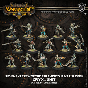 Warmachine: Cryx Revenant Crew of the Atramentous w/ 3 Riflemen