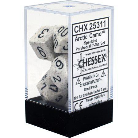 Chessex Dice: Speckled Polyhedral Set Artic Camo (7)