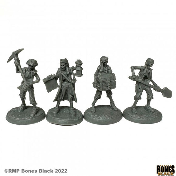 Reaper Bones Black: Skeletal Treasure Crew (4)