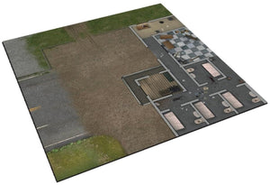 The Walking Dead: All Out War - Deluxe Gaming Mat - Prison Grounds