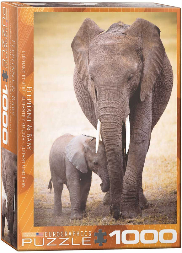 Puzzle: Animal Life Photography - Elephant & Bab