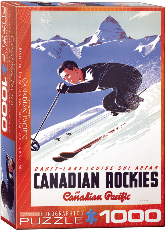 Puzzle: Canadian Vintage Art - Banff Lake Louise Ski Areas