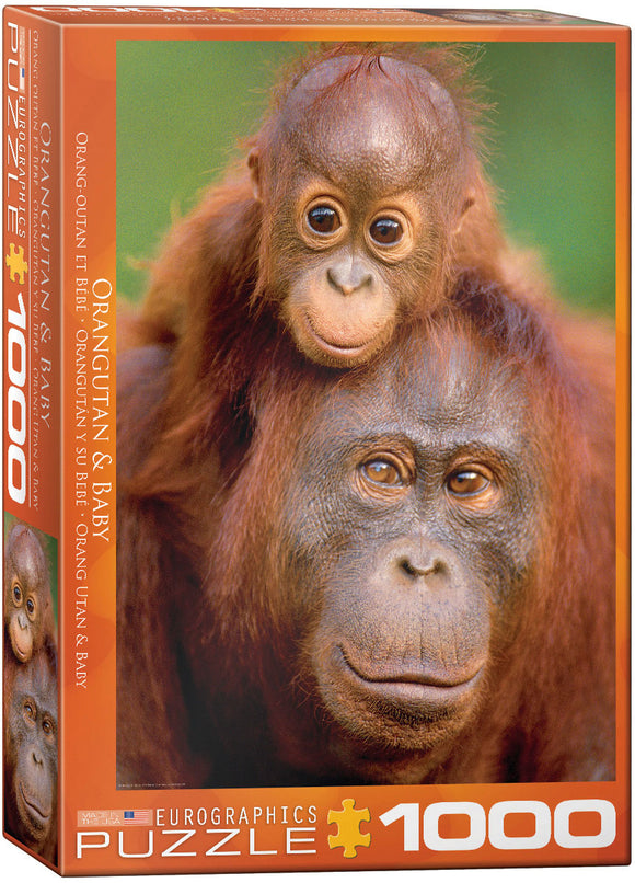 Puzzle: Animal Life Photography - Orangutan & Baby