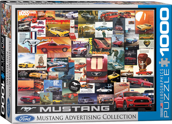 Puzzle: Vintage Car Art - Ford Mustang Advertising Collection