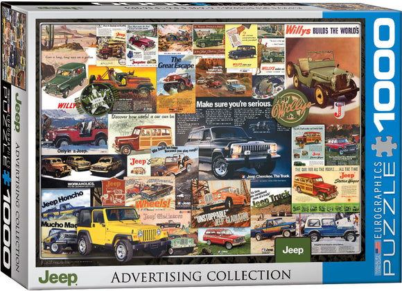 Puzzle: Vintage Car Art - Jeep Advertising Collection