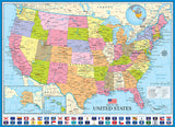 Puzzle: Maps & Flags - Map of the United States of America