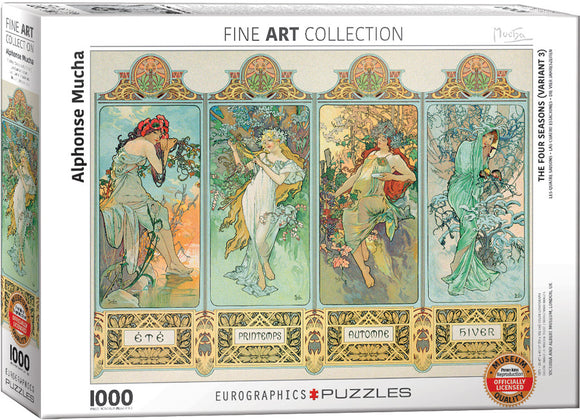 Puzzle: Fine Art Masterpieces - The Four Seasons (Variant 3) by Alphonse Mucha