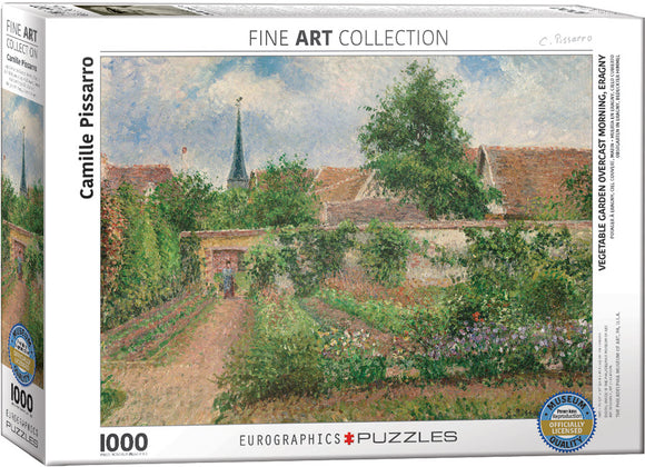 Puzzle: Fine Art Masterpieces - Vegetable Garden Overcast Morning Eragny by Camille Pissarro