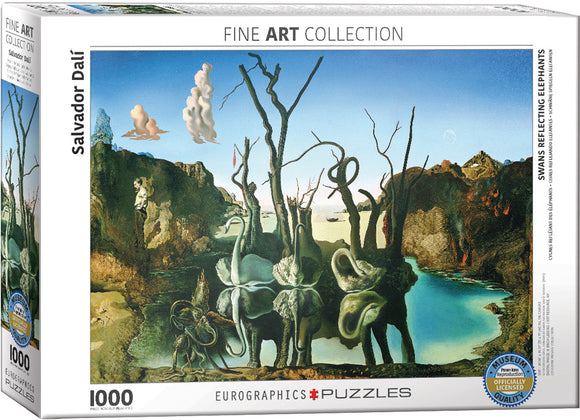 Puzzle: Fine Art Masterpieces - Swans Reflecting Elephants by Salvador Dalí