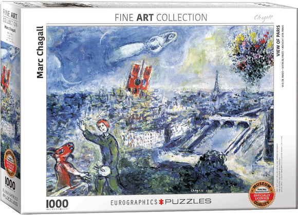 Puzzle: Fine Art Masterpieces - Le Bouquet de Paris by Marc Chagall