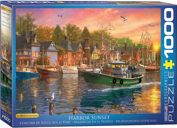Puzzle: Artist Series - Harbor Sunset by Dominic Davison
