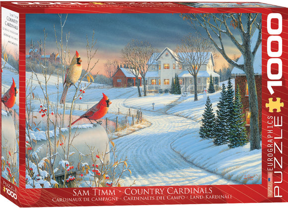 Puzzle: Artist Series - Country Cardinals by Sam Timm