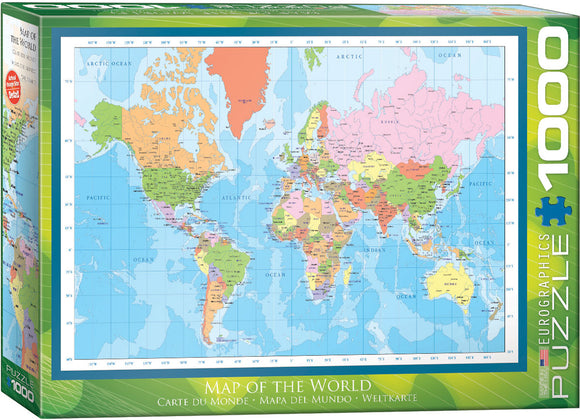 Puzzle: Maps & Flags - Map of The World