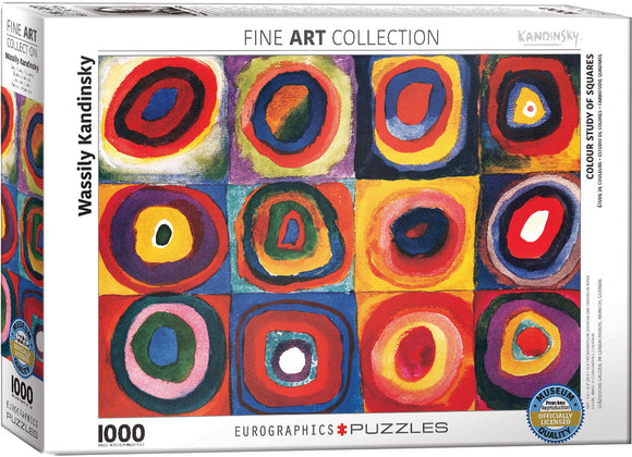 Puzzle: Fine Art Masterpieces - Colour Study of Squares by Wassily Kandinsky