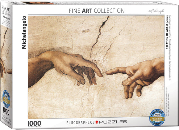 Puzzle: Fine Art Masterpieces - Creation of Adam (Detail) by Michelangelo