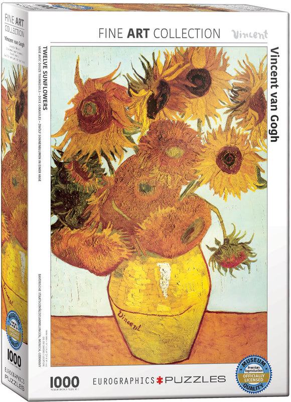 Puzzle: Fine Art Masterpieces - Twelve Sunflowers by Vincent van Gogh