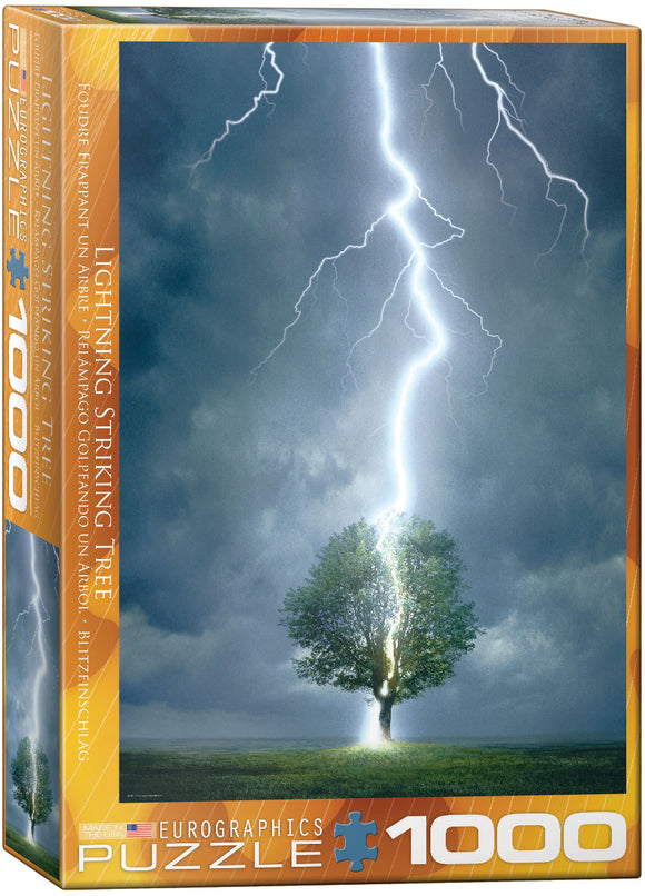Puzzle: Scenic Photography - Lightning Striking Tree
