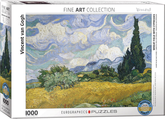 Puzzle: Fine Art Masterpieces - Wheat Field with Cypresses by Vincent van Gogh