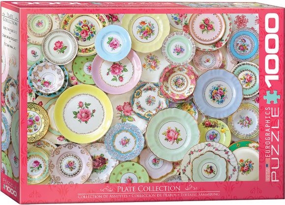 Puzzle: Vintage Tea Set Collection - Plate Collection