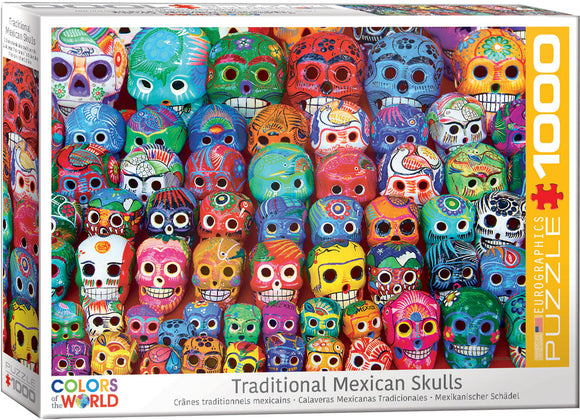 Puzzle: Colors of World - Traditional Mexican Skulls