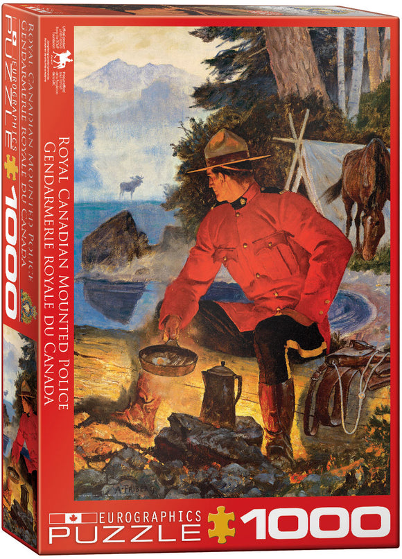 Puzzle: Canadian Vintage Art - RCMP Morning Campfire