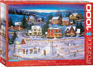 Puzzle: Winter Wonderland  - Stars on Ice by Patricia Bourque