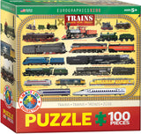 Puzzle: Educational Charts for Kids - Steam Locomotives