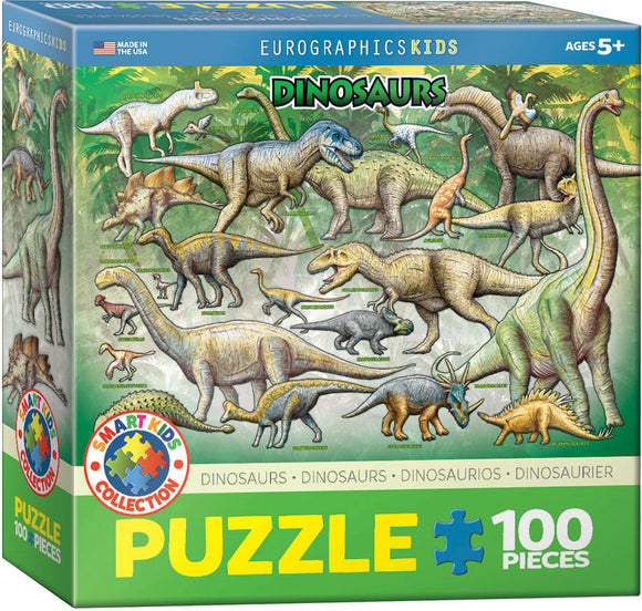 Puzzle: Educational Charts for Kids - Dinosaurs