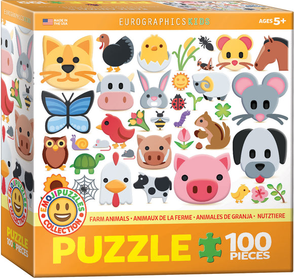 Puzzle: Emojipuzzles - Farm Animals - Emojis