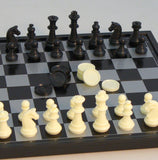 Chess - 14" Magnetic Chess with Checker Set