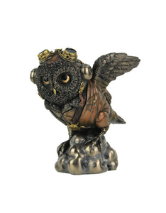 Aviator Flying Ace Owl Statue
