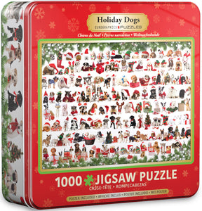 Puzzle: Holiday Dogs Tin