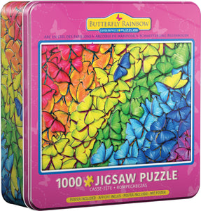 Puzzle: Butterfly Rainbow Tin
