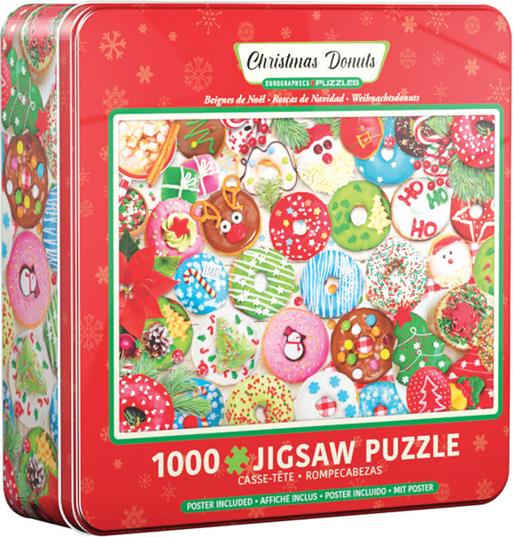 Puzzle: Christmas Donuts Tin